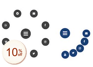 Radial Icon Menu Rabatt Gutschein-Code