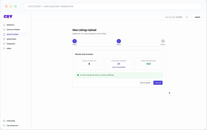 CSV Lister Screenshot