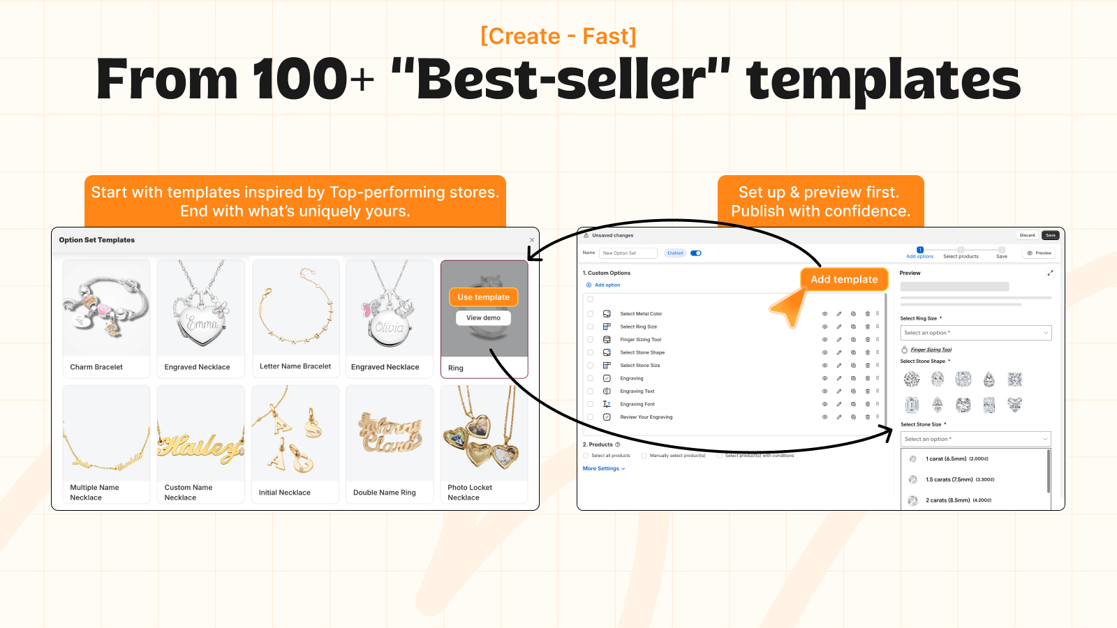 Easify Product Options Screenshot