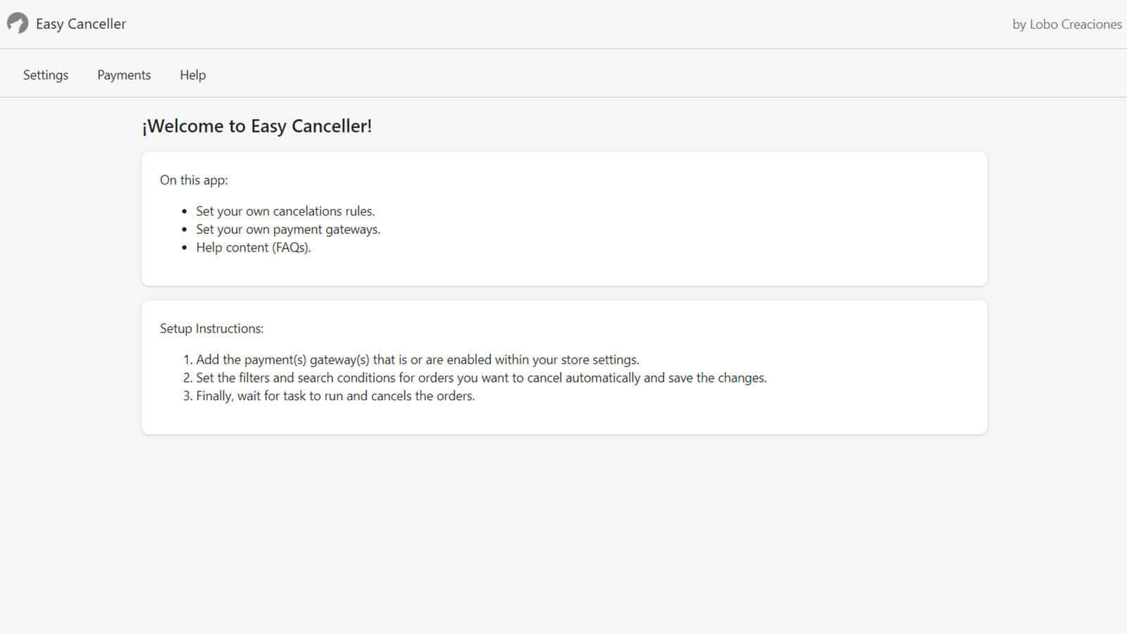 Easy Canceller Screenshot