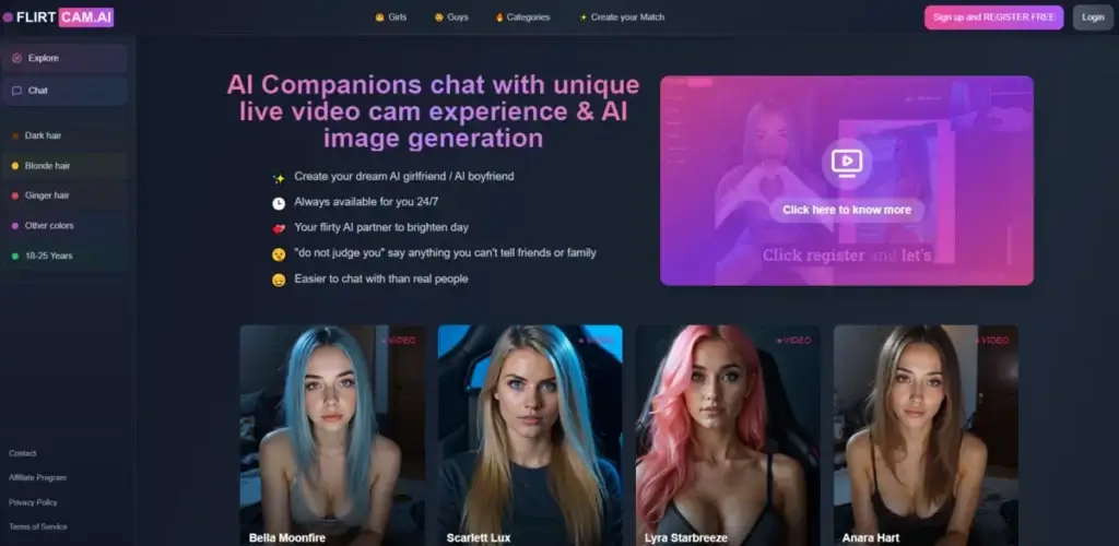 Flirtcam AI Screenshot
