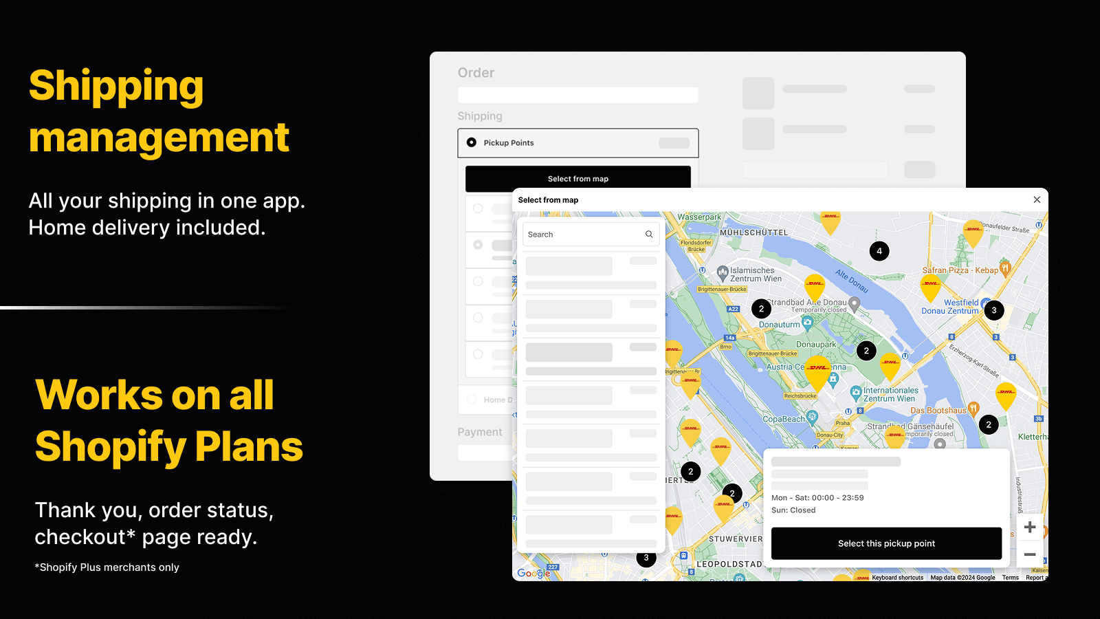 Globe Pickup Points Screenshot