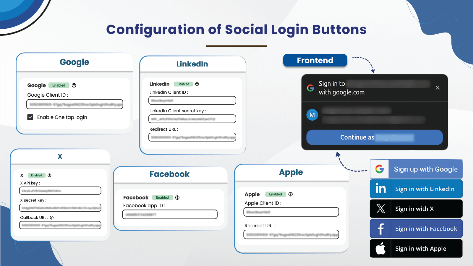 HOOK Social Login Screenshot
