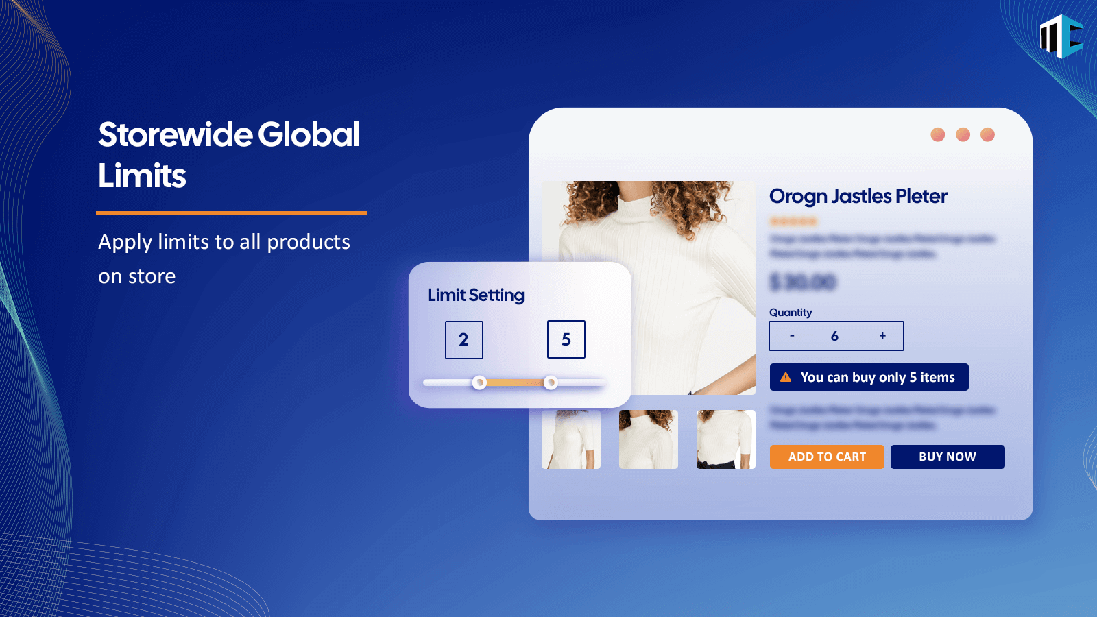 KOR Order Limits Quantity Screenshot