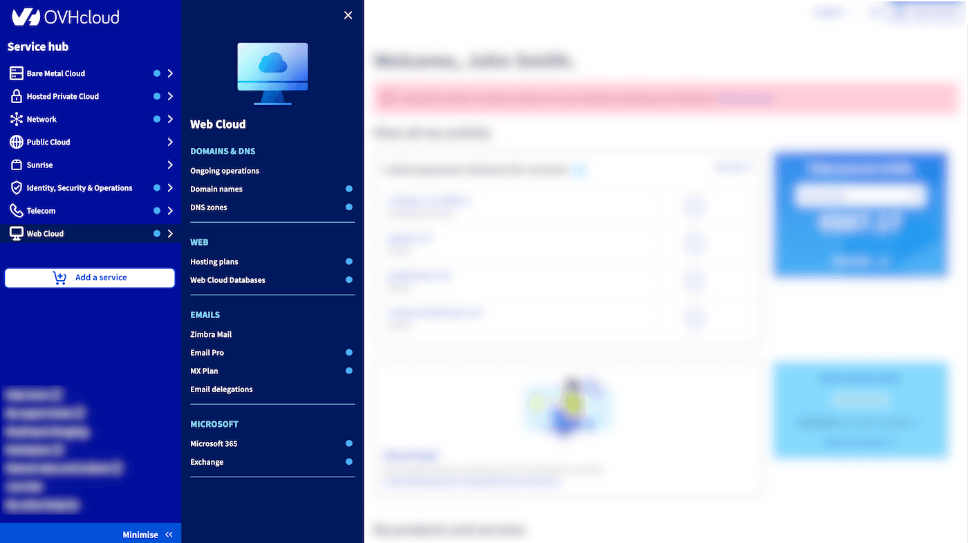 OVHCloud Screenshot