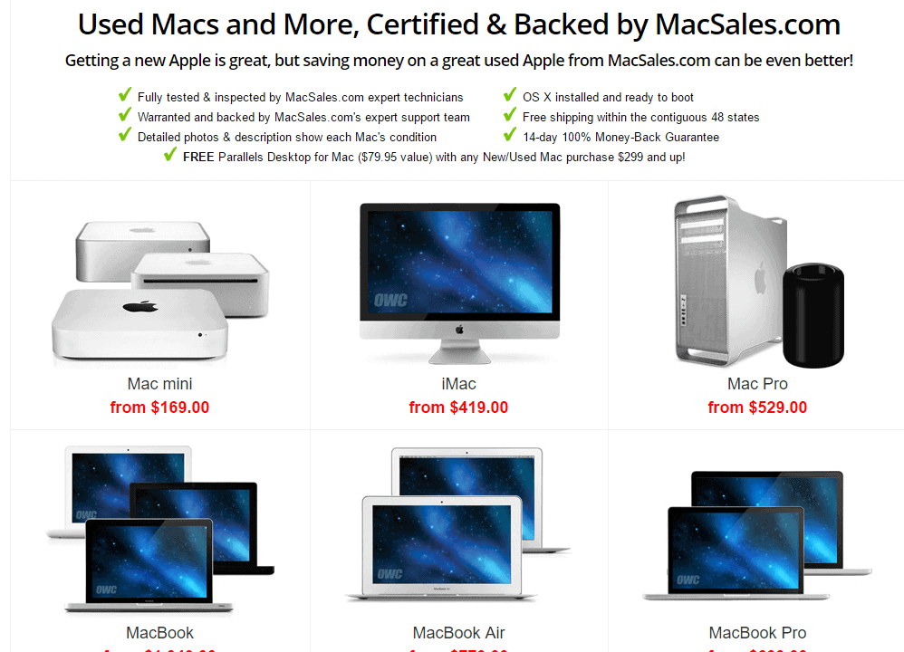 MacSales.com Screenshot