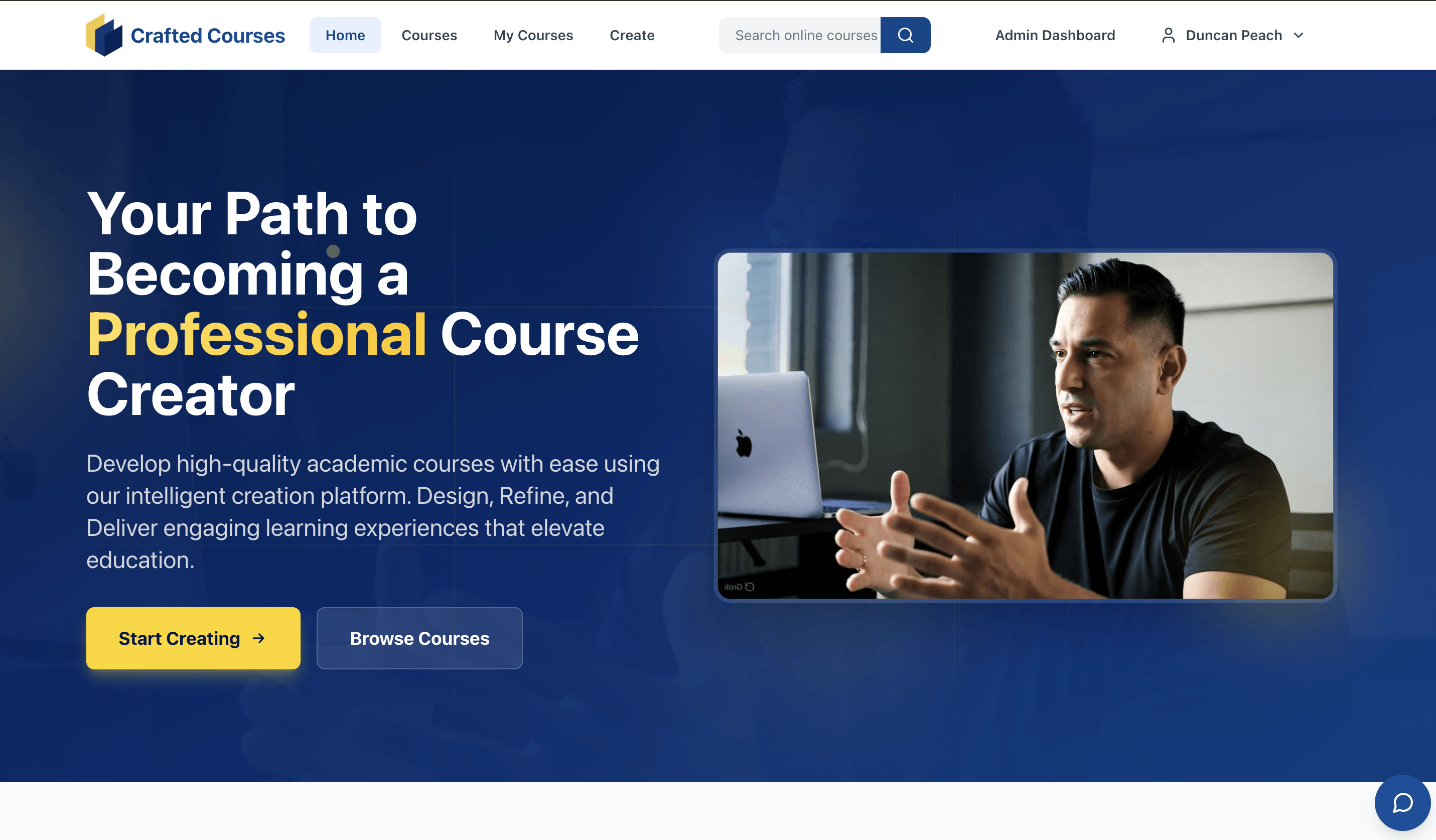 Crafted Courses Screenshot
