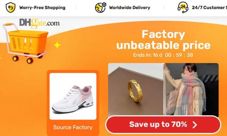 DHgate Screenshot