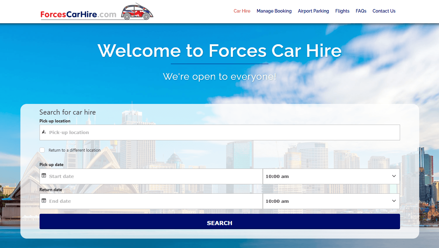 Forces Car Hire Screenshot