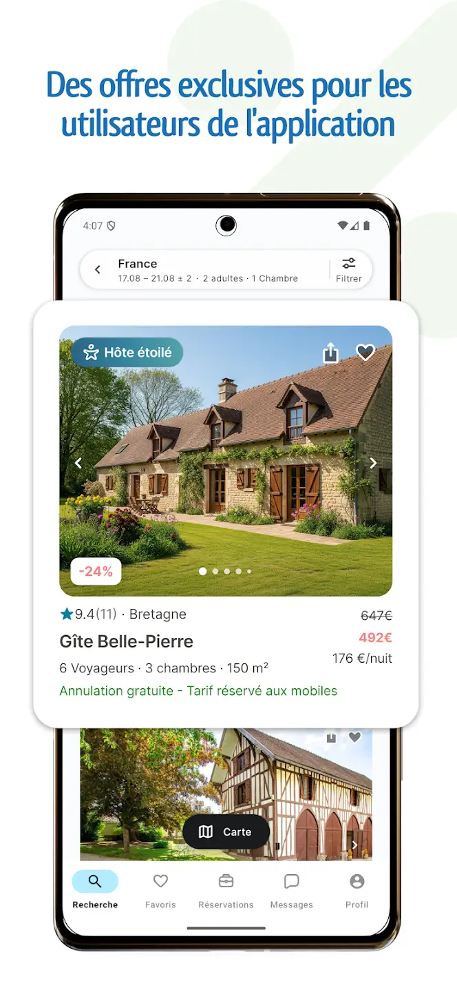 Gites.fr Screenshot