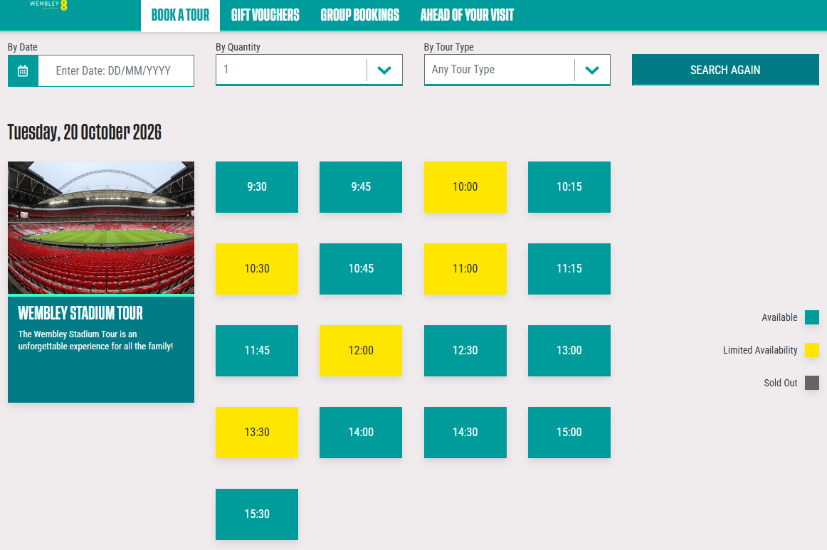Wembley Stadium Tours Screenshot