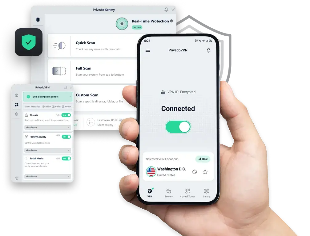 PrivadoVPN Screenshot