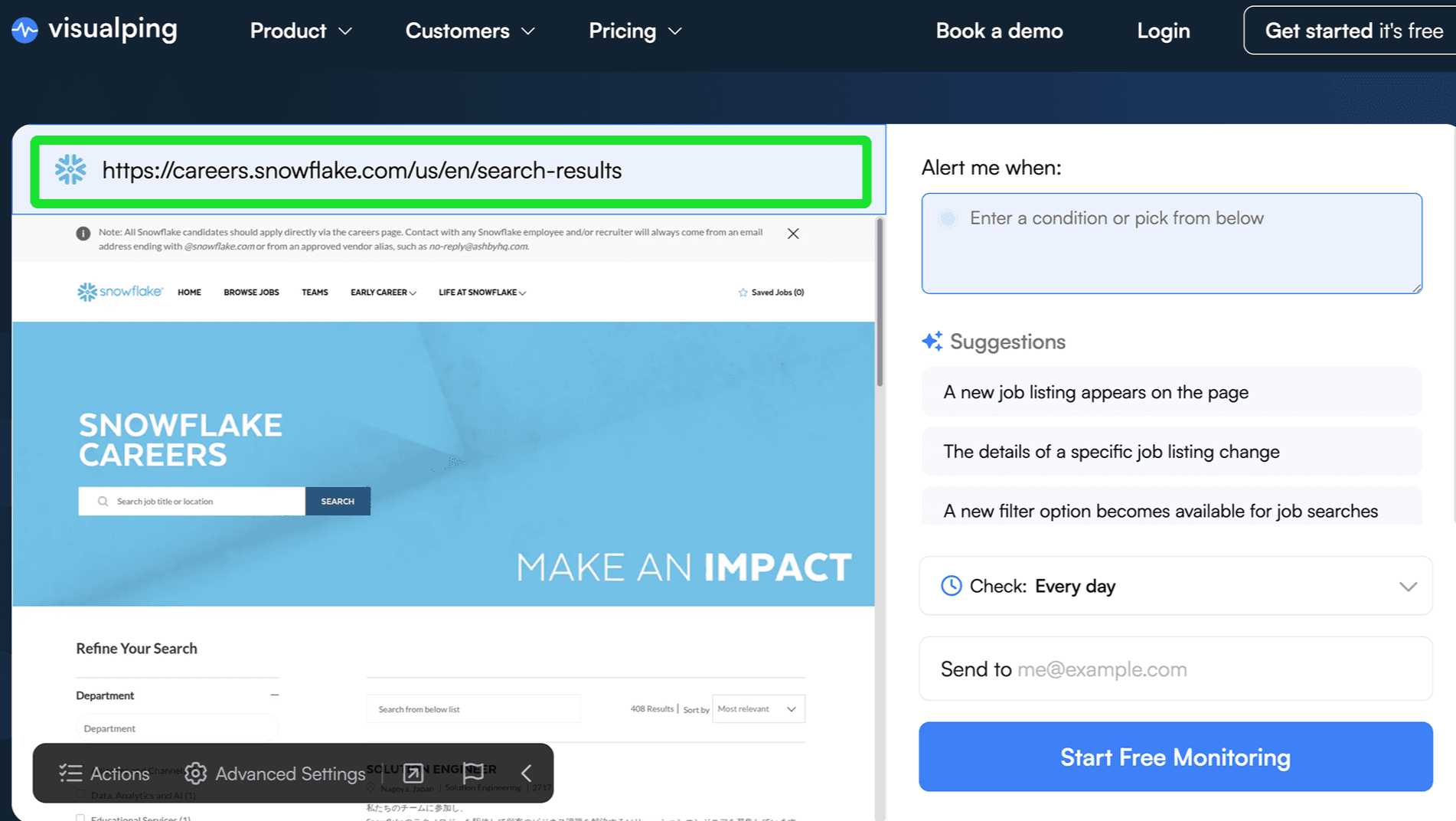 Visualping Screenshot