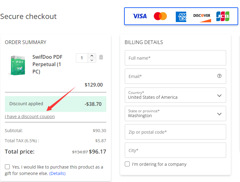 SwifDoo Checkout