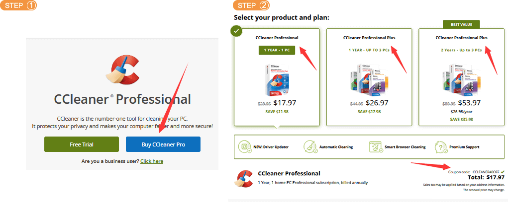 CCleaner Plans Discount