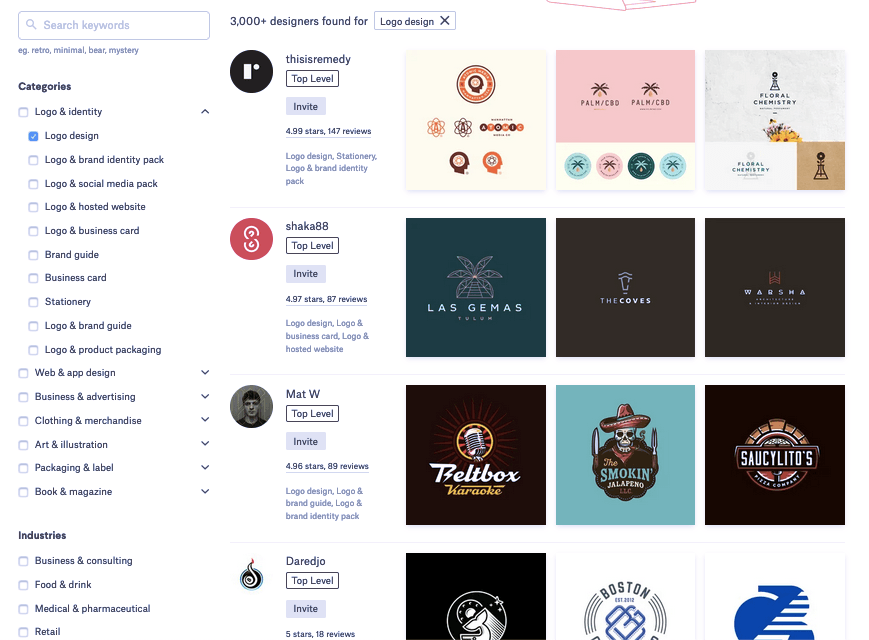 99designs Screenshot