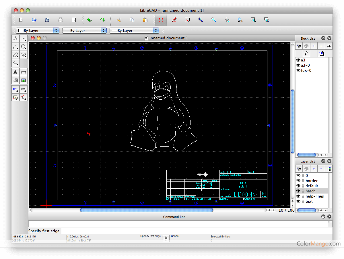 LibreCAD Screenshot