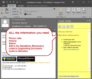 EmailNotes for Outlook Boxshot