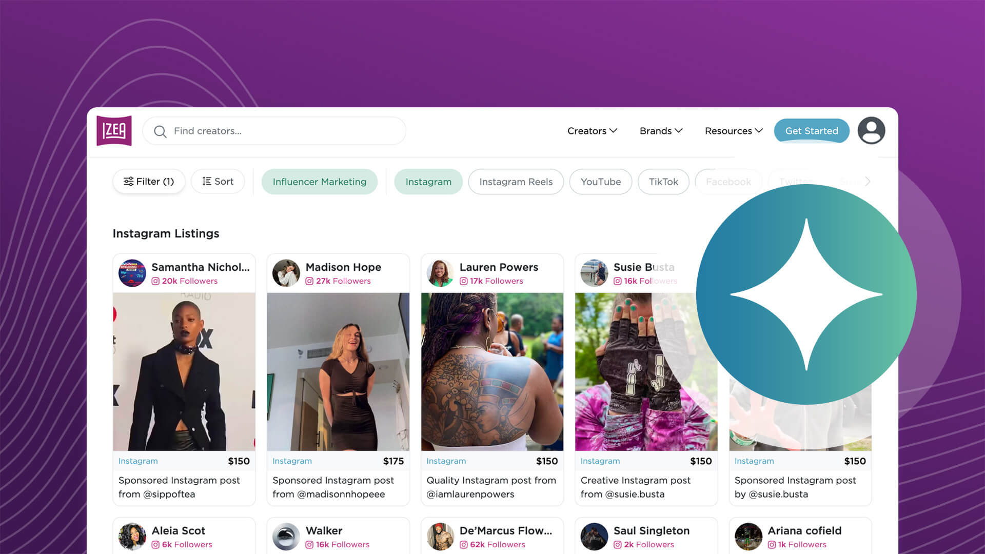 IZEA Screenshot