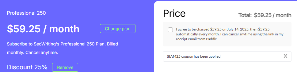 SEO Writing AI coupon