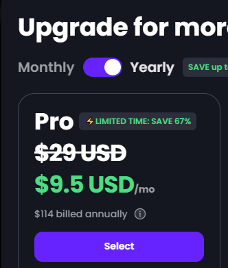 Opus Clip yearly price discount