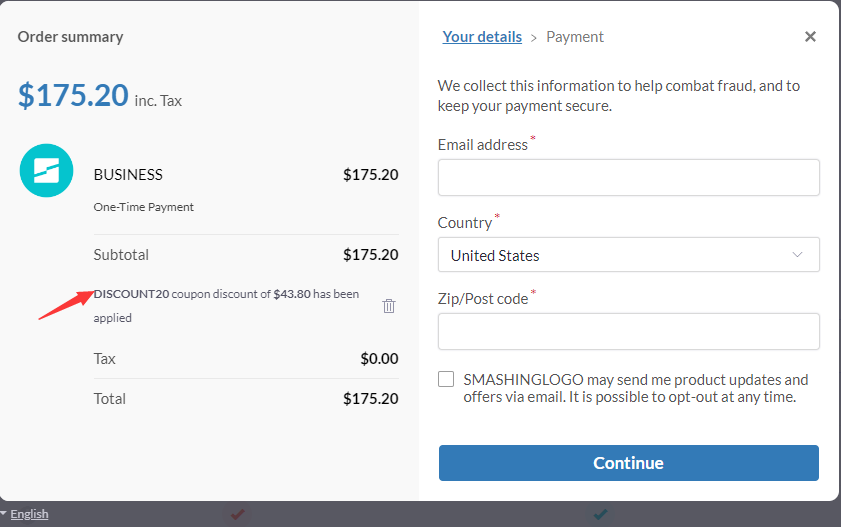 SmashingLogo Checkout