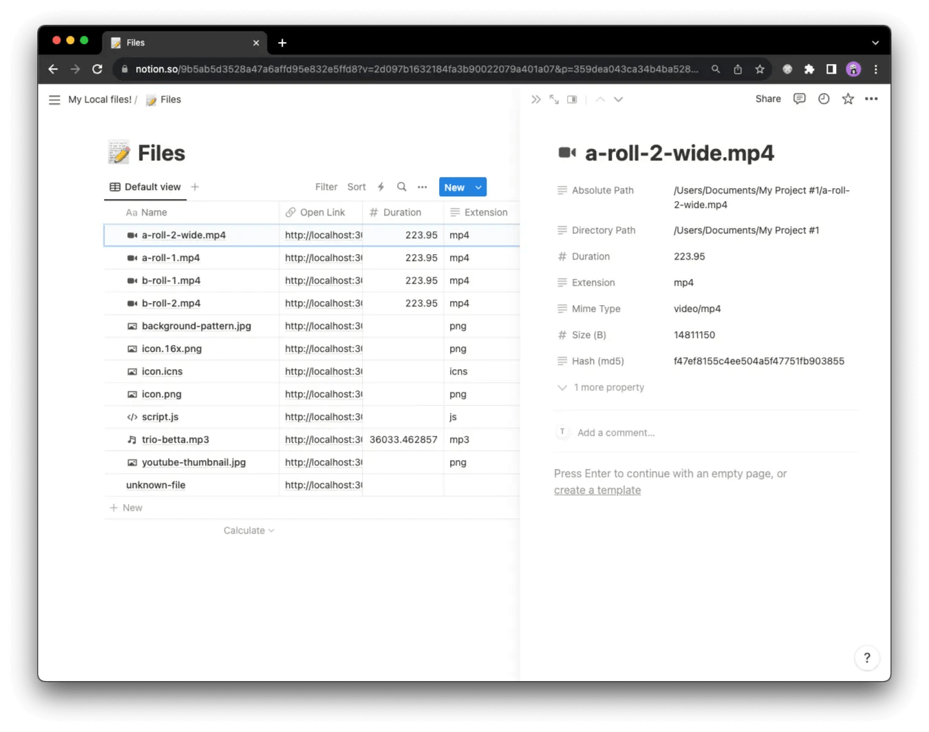 Files to Notion Screenshot