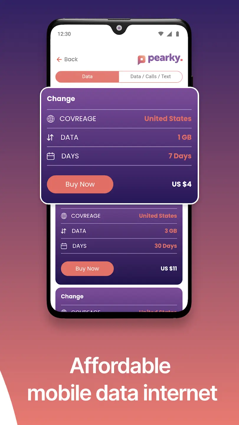Pearky eSIM Screenshot