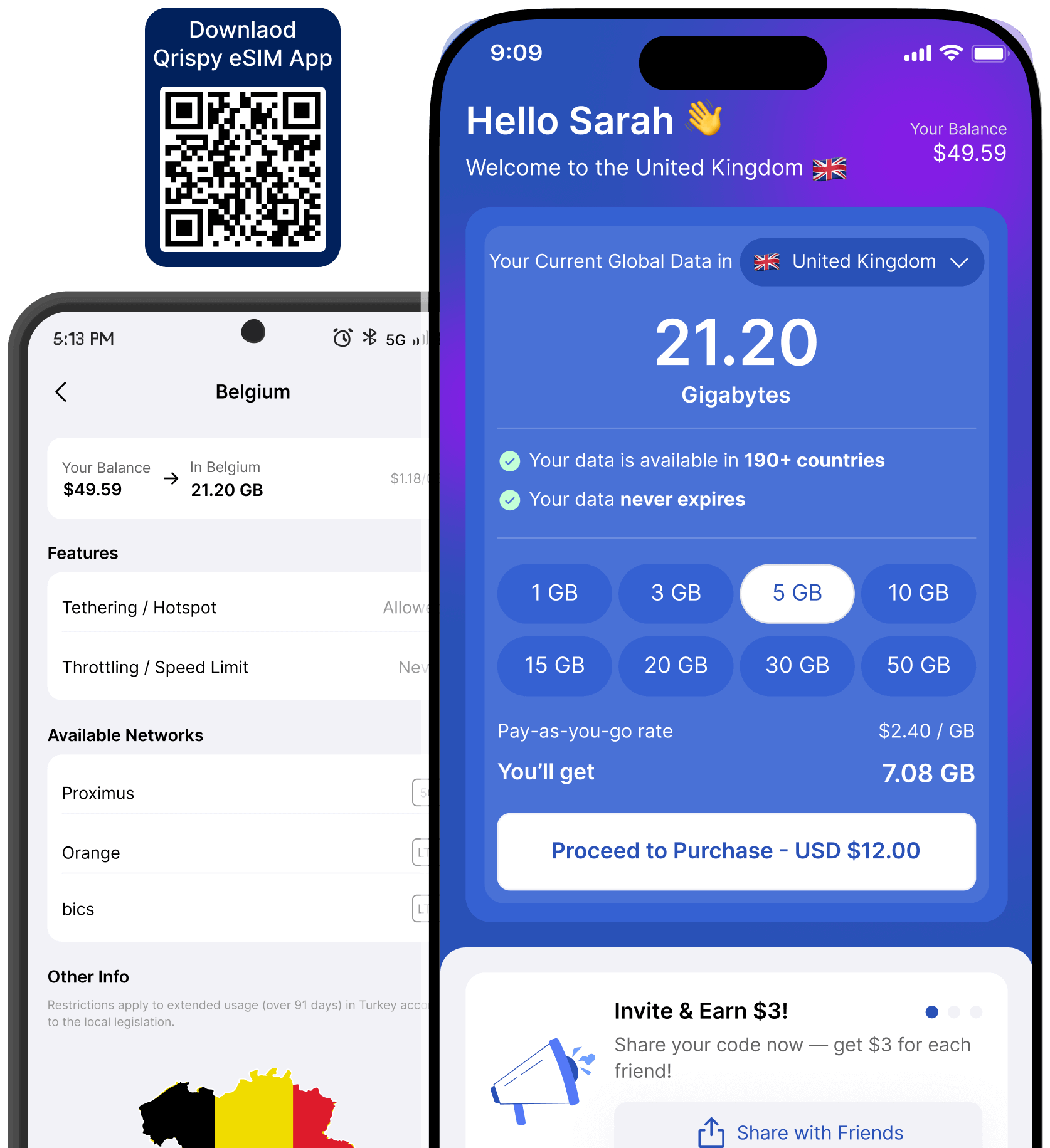 Qrispy eSIM Screenshot